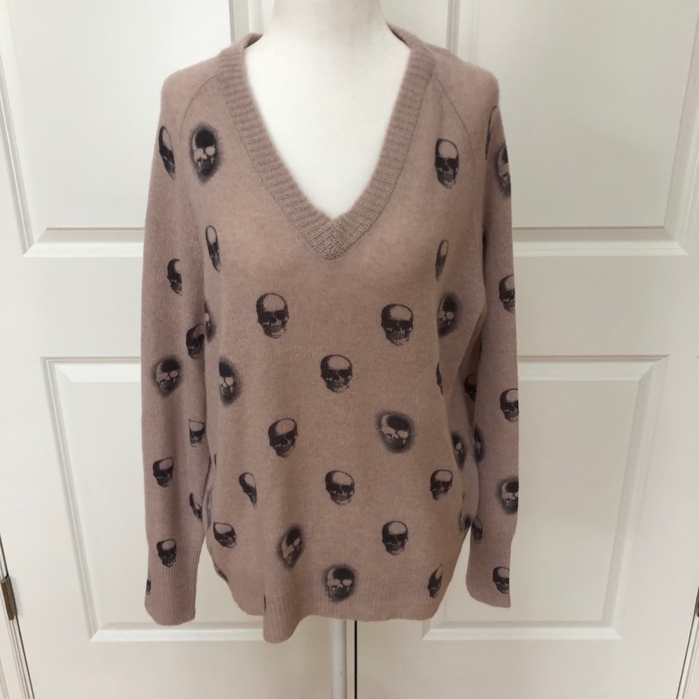 Skull-Print Cashmere Sweater